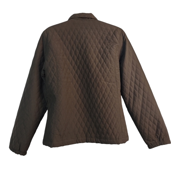 Page & Tuttle Women's Brown Quilted ZIP Up Jacket Sz S - Picture 2 of 8